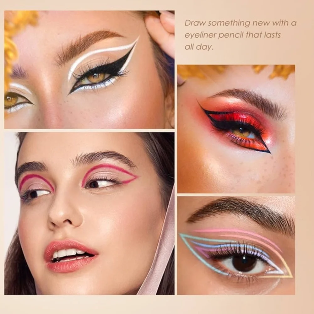 - 12 Colors Eyeliner Set - Matte Colored Gel Eyeliner Pencils, Waterproof